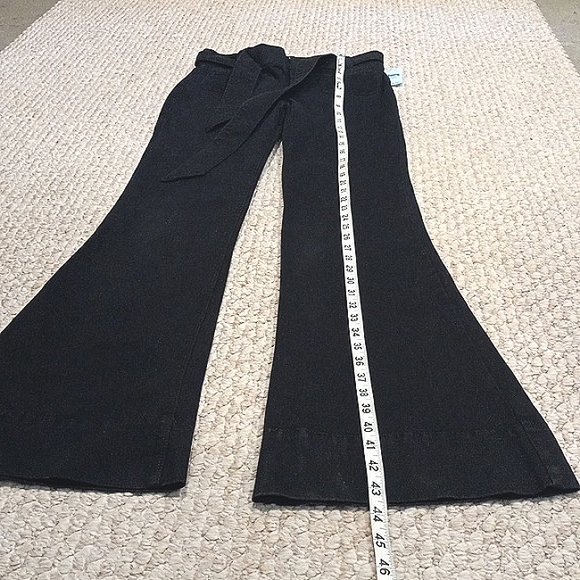 High Raise Flare Stretch High Waist Jeans Minimalist Boho Flare Skinny Cute Soft - Picture 6 of 14